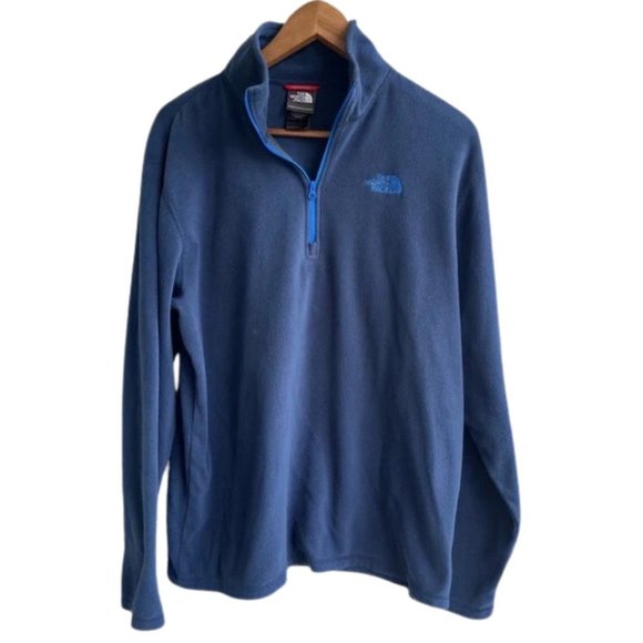 The North Face Other - THE NORTH FACE Navy Blue Quarter-Zip Long Sleeve Pullover Fleece Men’s Medium